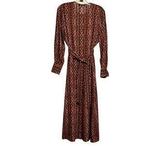 Lafayette 148 New York Coleen belted A-line kilim-print silk dress Women’s 6